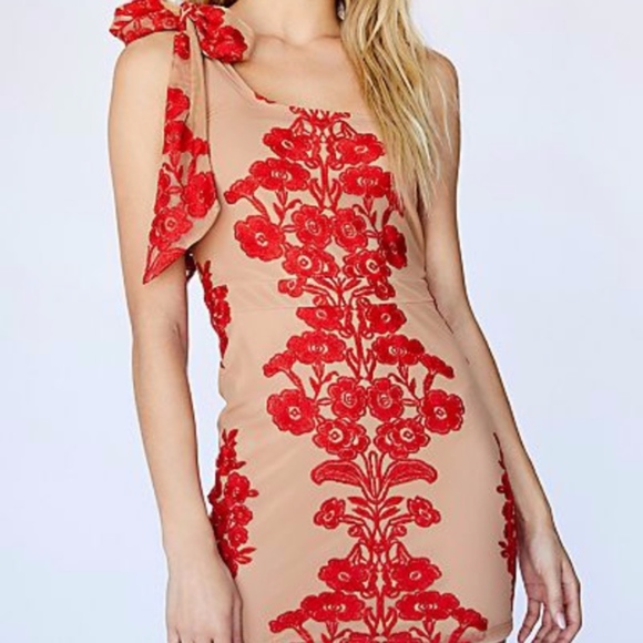 For Love & Lemons Temecula One Shoulder Mini Dress